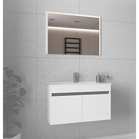 FIGARO Spiegel 80 cm weiß, Halmar