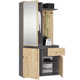 FLURSET ENTRO PK GRAFIT GRAU / EICHE ARTISAN