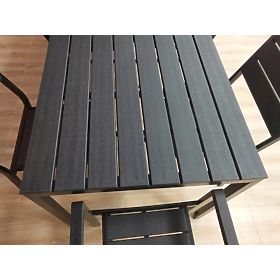Garten-Catering-Tisch 156 x 78 cm Schwarz, MultiGarden