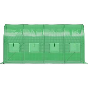 Garten Folientunnel Gewächshaus 6x3x2 m 18 m² Metallrahmen UV-Folie