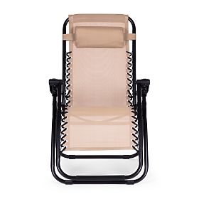 Garten-Strandliege mit verstellbarer Rückenlehne ZERO GRAVITY ModernHome - beige