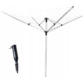 Garten-Wäschespinne 260 cm + Bohrer