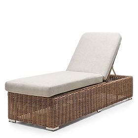 Gartenliege Sandy verstellbar, Technorattan, beige