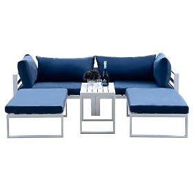 Gartenmöbel-Set SANTO weiß, Halmar