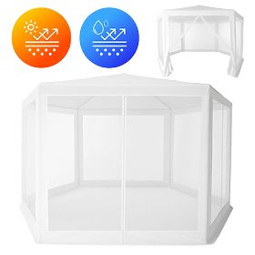 Gartenpavillon 2x2x2 m mit Moskitonetz weiß MultiGarden, MultiGarden