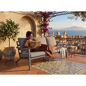 Gartensofa 3-Sitzer MISTERIOSO bequeme Balkon-Couch 190cm