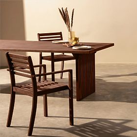 Gartentisch Familis ll, 240 cm, Eukalyptusholz FSC, dunkelbraun, lectus