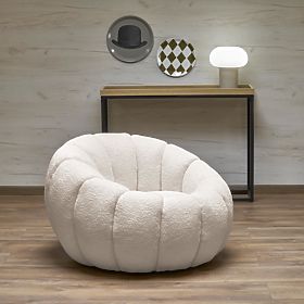GASPAR cremefarbener Relaxsessel (1p=1Stk), Halmar