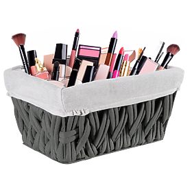 Geflochtener Korb DARLA graphit 30x20x15 cm