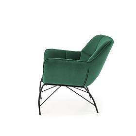 Gepolsterter Sessel BELTON – Flaschengrün, Halmar