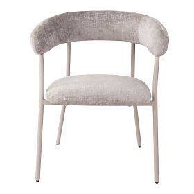 Gepolsterter Stuhl Campo, dunkelgrau/cremefarbene Beine, Bouclé