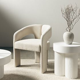 Gepolsterter Stuhl Castelo beige