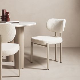 Gepolsterter Stuhl Flare, creme/beige