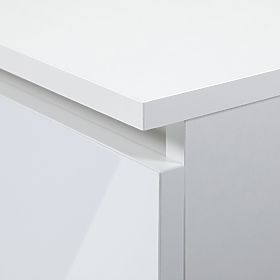 GESCHLOSSENE BIBLIOTHEK R60 2D 1SZ CLP PK WEIß/ WEIßER GLANZ
