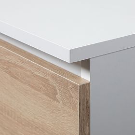 GESCHLOSSENE BÜCHERREGAL R60 2D 1SZ CLP PK WEISS / SONOMA