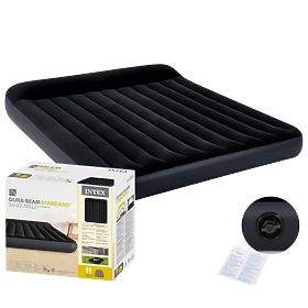 Große aufblasbare Matratze für zwei 203x183x25 cm Bett mit Rückenlehne INTEX 64144, INTEX