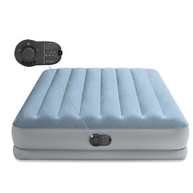 Große aufblasbare Matratze für zwei Personen 203x152x36 cm mit eingebauter elektrischer Pumpe Bett I, INTEX