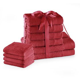 Handtuch AMARI - AMELIAHOME Farbe Rot klassischer Stil 2*70x140+4*50x100+4*30x50 AmeliaHome
