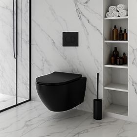 Hänge-WC-Schüssel Rea Carlo Mini Tornado NF SCHWARZ MATT, Rea