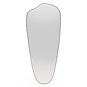 Hängespiegel im schwarzen Rahmen Frivatti, 60x140 cm, unregelmäßige Form, lectus