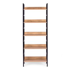 Hoher Loft-Regal 5 Böden Metall MDF ModernHome