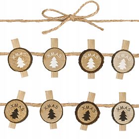 HOLZKLAMMERN 8 STK. BÄUME KL-21X11, Tutumi