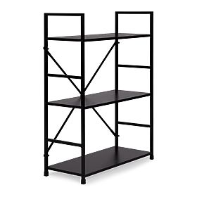 Holzregal mit breitem Metallrahmen LOFT 3 Regale schwarz