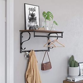 Holzregal mit Kleiderhaken LOFT, LEOBERT