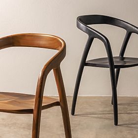 Holzstuhl Sande abgerundet, natur, Teakholz, lectus