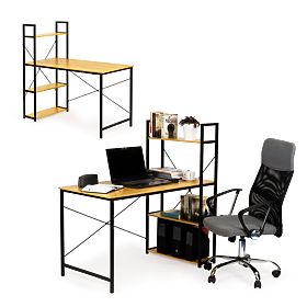 Holztisch mit Regalen im Loft-Stil, MODERNHOME