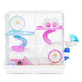 Käfig für Hamster, Meerschweinchen und Nagetiere mit kompletter Ausstattung, PETSI
