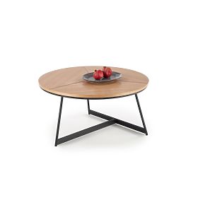 KARIDA Couchtisch aus Naturholz Eiche/Schwarz (1p=1 Stk), Halmar