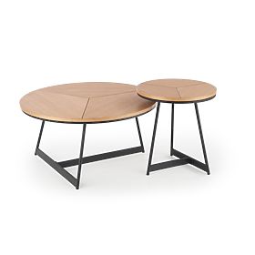 KARIDA-S Konferenztisch Eiche natur/schwarz (1p=1 Stk), Halmar