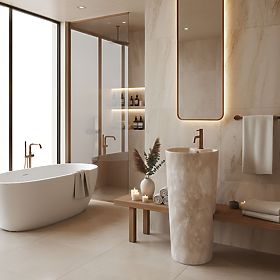 Keramisches Freistehendes Waschbecken Blanka Savana Matt, Rea