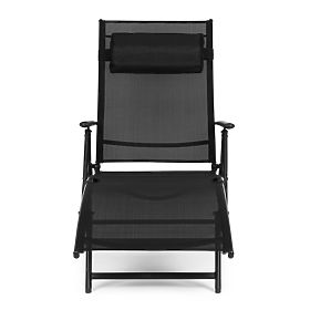 Klappbare Strand- und Gartenliege mit verstellbarer Rückenlehne, Stahlkonstruktion ModernHome