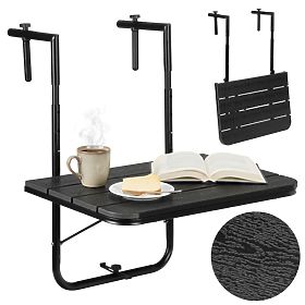 Klappbarer Balkontisch ARETTO schwarz