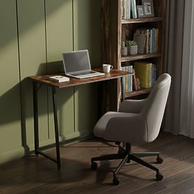 Klappbarer Computertisch 80x45 cm Laptop-Tisch Loft Antik Nussbaum ModernHome, MODERNHOME