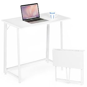 Klappbarer Computertisch 80x45 cm Laptop-Tisch weiß ModernHome, MODERNHOME