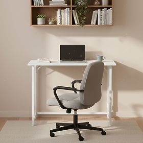 Klappbarer Computertisch 80x45 cm Laptop-Tisch weiß ModernHome, MODERNHOME