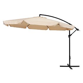 Klappbarer Sonnenschirm für die Terrasse - Beige, MultiGarden