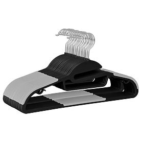 Kleiderbügel Flexi Set 10 Stück schwarz-grau