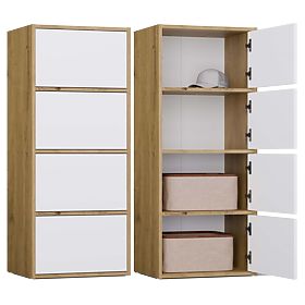 Kommode ALMA Front WEISS Korpus EICHE ARTISAN