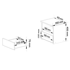 KOMMODE CL1 PK GRAPHIT GRAU / WEISS