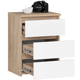 KOMMODE CL3/40 PK EICHE SONOMA / WEISS