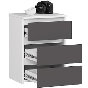 KOMMODE CL3/40 PK WEISS / GRAU