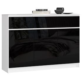 KOMMODE K140 3D 3SZ CLP PK SCHWARZ HOCHGLANZ