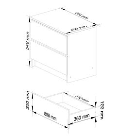 KOMMODE K60 2SZ CLP PK WEISS