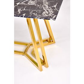 KONAMI Tisch, Platte - schwarzer Marmor, Beine - gold (2p=1Stk)