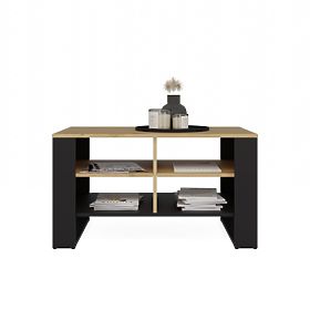 Konferenztisch Modern 4P SLIM EICHE ARTISAN SCHWARZ