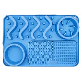 LECKMATTE FÜR LANGSAMERE NAHRUNGSAUFNAHME BLAU